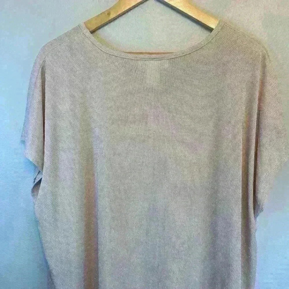 Star Vixen Light Pink Sparkle Glitter Short Sleeved HI-Low Hem Blouse‎ Size 3X - Picture 10 of 11